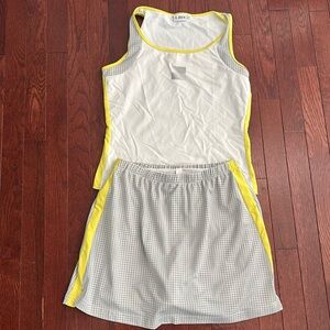 Lbh Tennis Skort Set skirt tank top pickleball 2 pc set outfit golf athletic